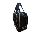 Biaggi Women’s Black Nylon Expandable With Wheels Rolling Carry-On Luggage Bag