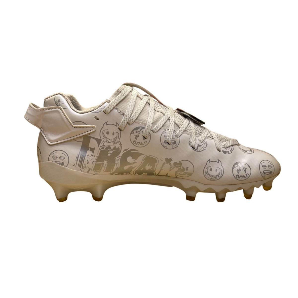Adidas Men’s White Athletic Freak X Big Mood Football Cleats Size 12