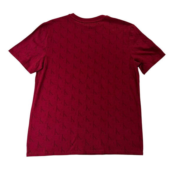 Calvin Klein Men’s Red Cotton Logo Print T-Shirt Size M - New