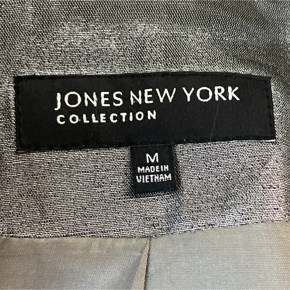 Jones New York Women's Gray Double Breasted Trench Coat Sz M