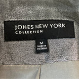 Jones New York Women's Gray Double Breasted Trench Coat Sz M