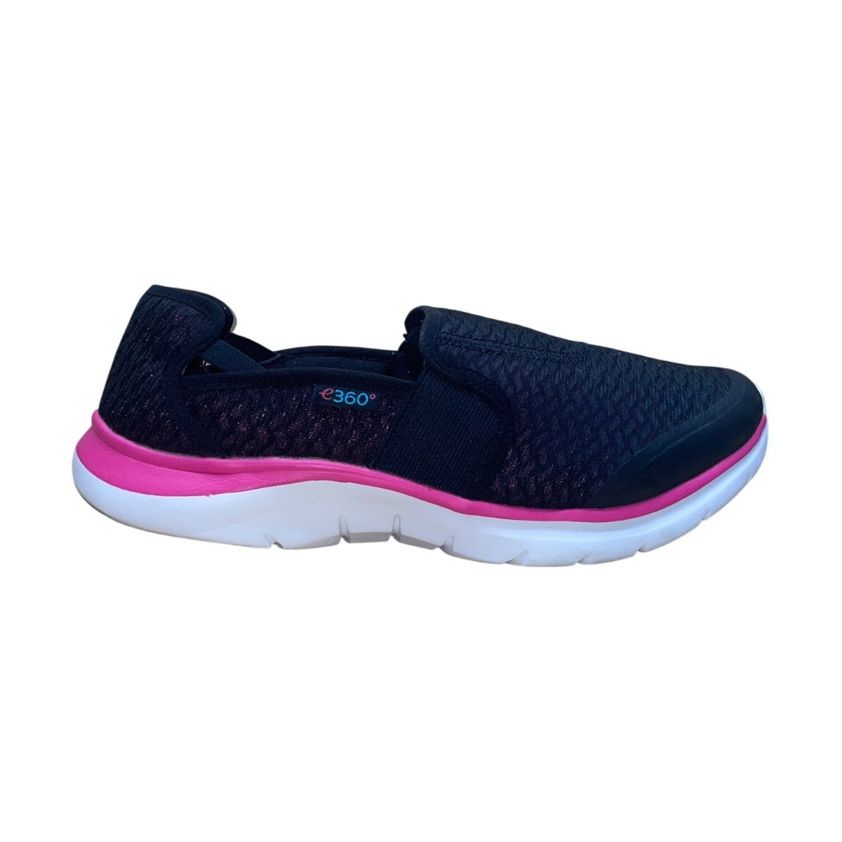 Easy Spirit Women’s Black & Pink e360 Slip-On Walking Myles Shoes Size 11