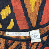 Anne Pinkerton Womens Multicolor Knit Tank Top Acrylic Nylon Bold Print Sz P/S