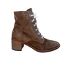 Freda Salvador Women’s Brown Suede Lace-Up Stacked Heel Ankle Boots Size 5