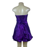 Teeze Me Purple Strapless Short Party Dress With Sequins & Bow Size 1