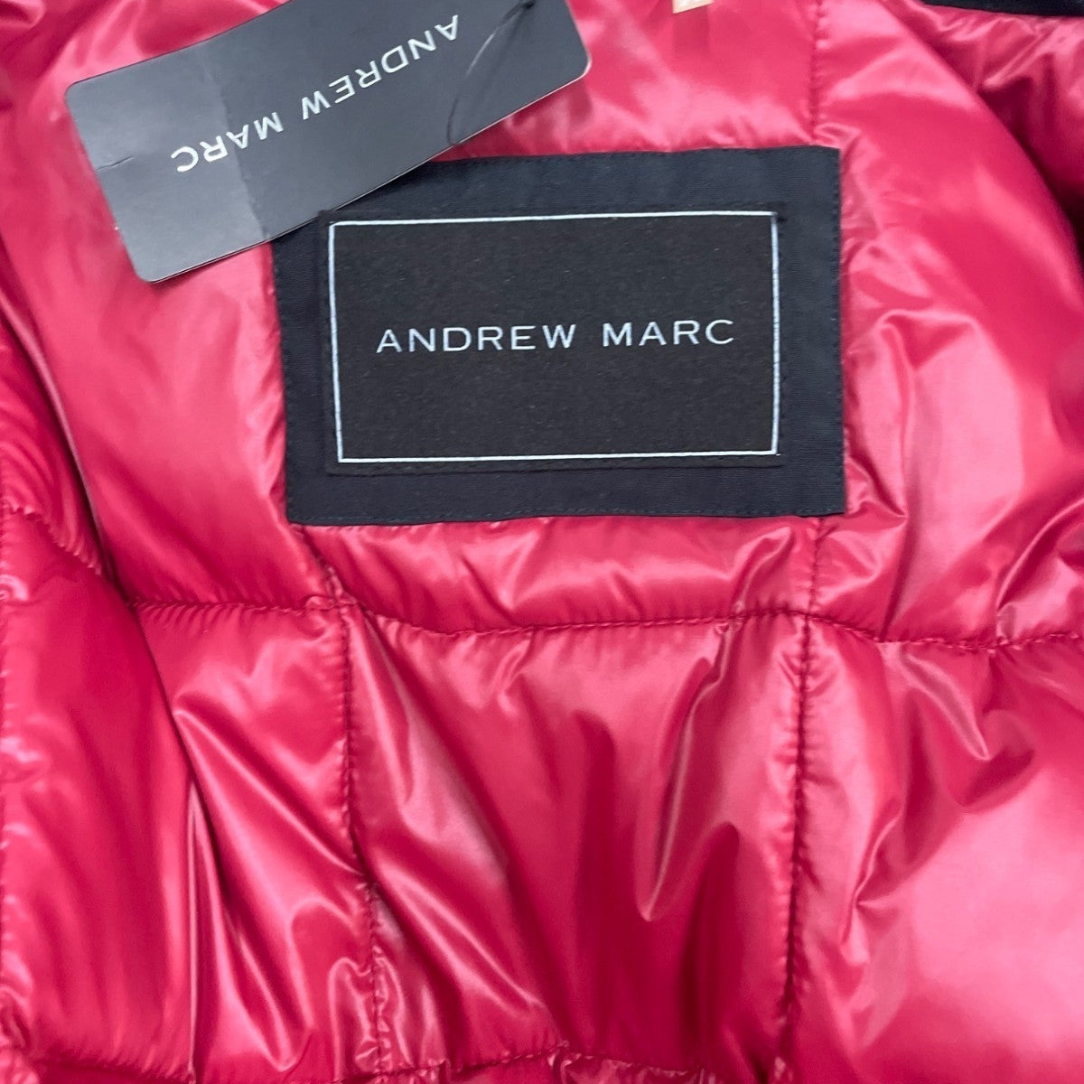 Andrew Marc Women's Black Coat With Faux Fur Hoodie Size XL - New