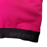 Nike Womens Pink Sports Bra Dri-Fit Medium Support With Black Trim Sz XL