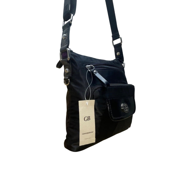 Giani Bernini Women’s Black Nylon Adjustable Strap Multi Pockets Crossbody Bag