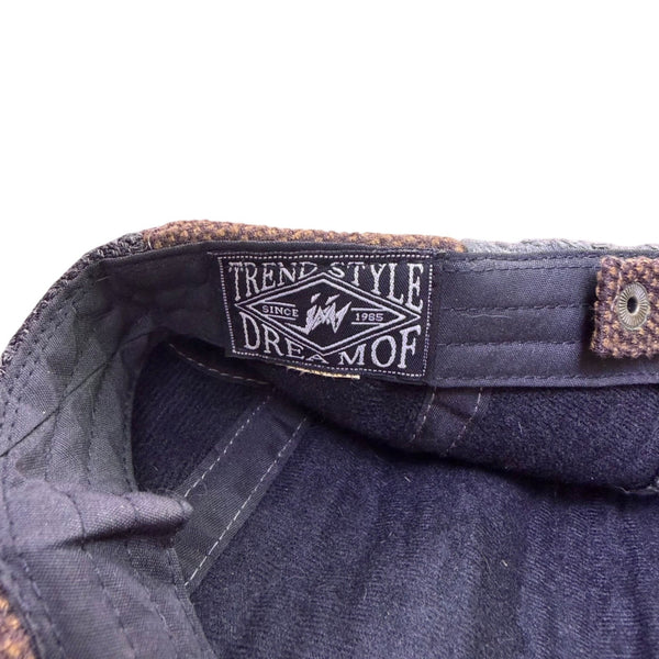 Trend Style Gray Wool-Blend Newsboy Cap Mens Brown Accents Warm Vintage Look