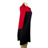 Sara Campbell Womens Red & Black Rayon Blend A-Line Dress Bow Accent XS