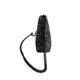 Patrizia Luca Women's Black Geo Tile & Chain Strap Shoulder Crossbody Bag Sz S