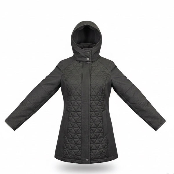 Marc New York Womens Green Hooded Quilted Jacket Lightweight Warm Size M