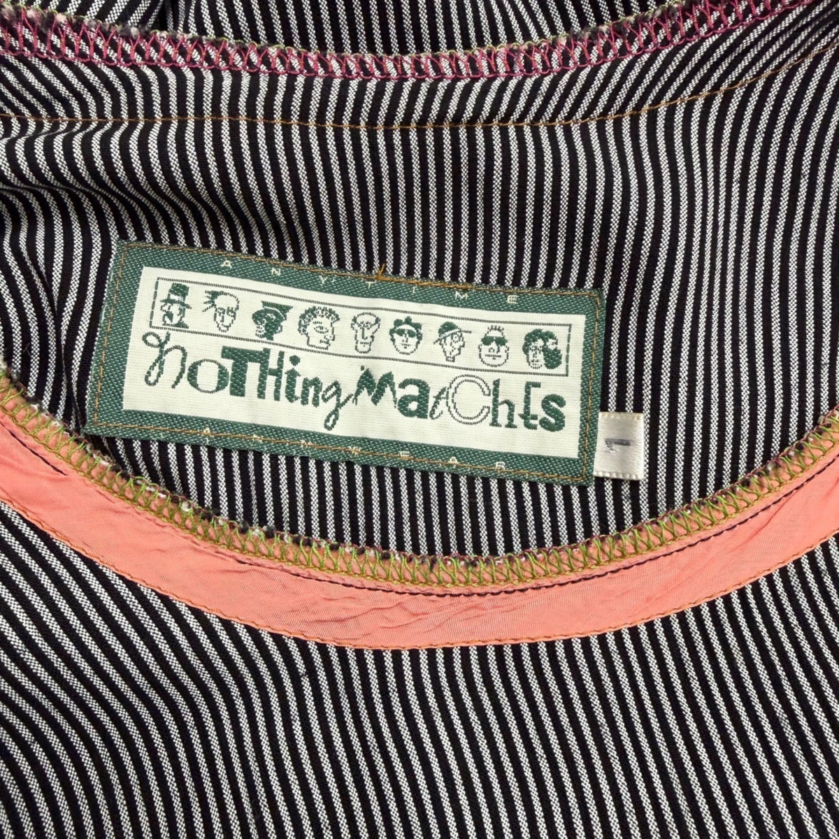 Nothing Matches Womens Multicolor Striped Acetate/Rayon/Linen Tunic Top 1