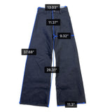 Zara Womens Black Cotton Wide-Leg Frayed Hem High-Waist Jeans Size 4