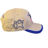 Fort Ticonderoga Founding Patriot Embroidered Khaki & Blue Baseball Cap