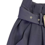 Michael Kors Women Black Wide Leg Belted Cropped Pants Size 6