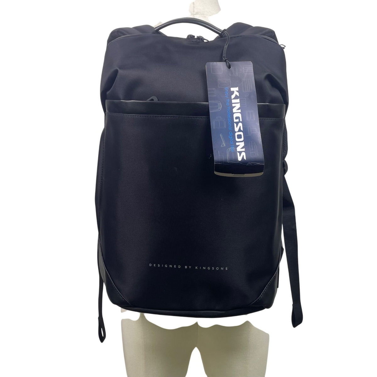 Kingsons Men’s Black Nylon With USB Charging Port Stylish Design Laptop Backpack
