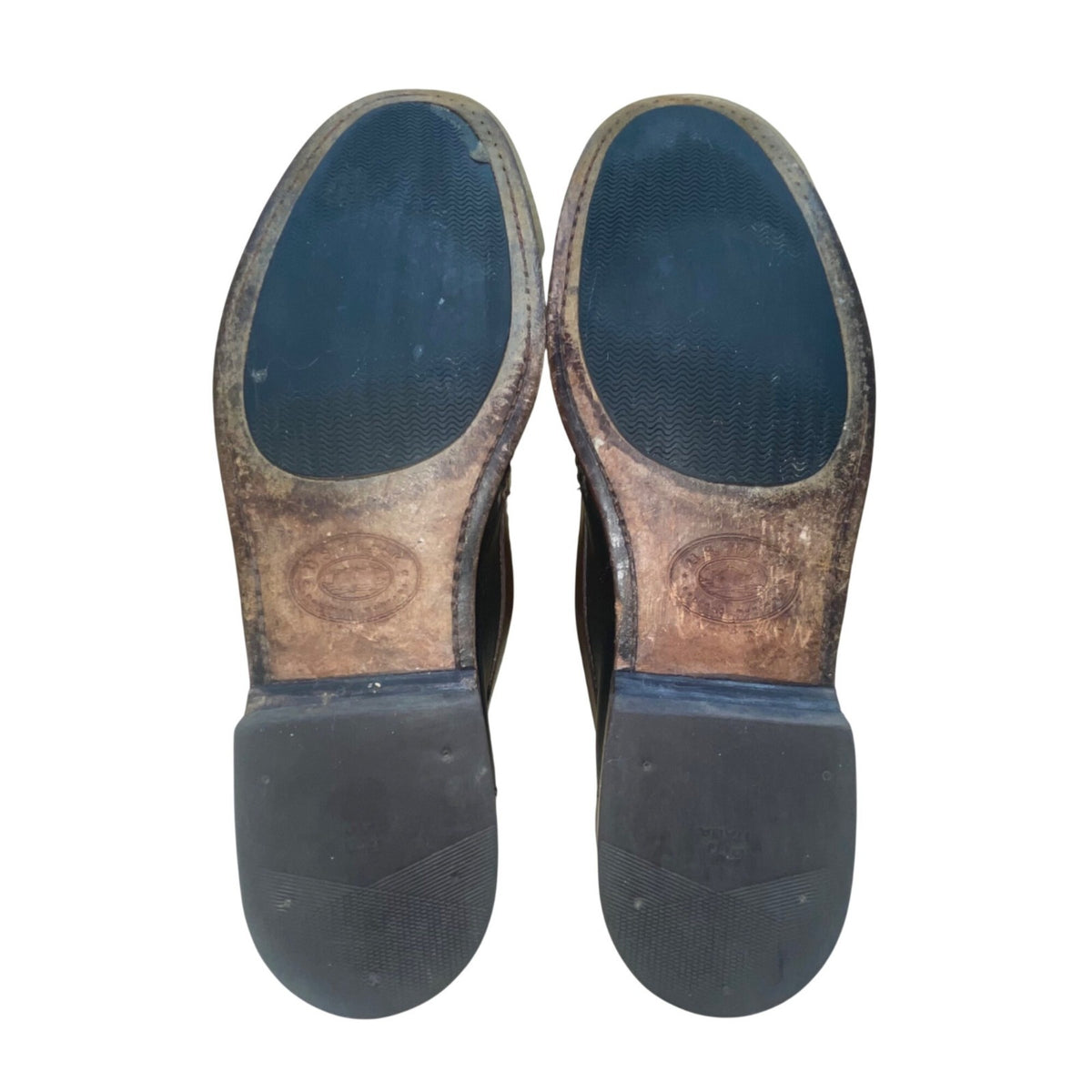 H.S Trask Mens Black & Brown Leather Slip-On Tassel Classic Loafers Size 12N