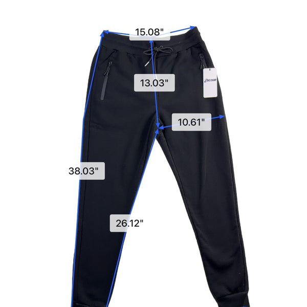 Pure Champ Mens Black Athletic Joggers Sweatpants Drawstring Closure Size M