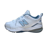 New Balance Women’s White Leather & Blue Mesh 608 Athletic Shoes Size W7.5 M6