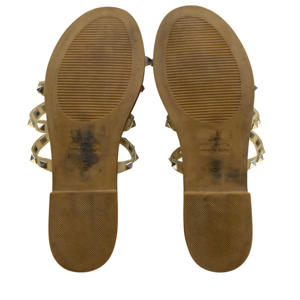 Sincerely Jules Women’s Clear Studded Strap Open Toe Slip-On Sandals Size 8.5