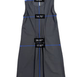 Piazza Sempione Womens Black Sleeveless Pleated A-Line Dress Made In Italy Sz L