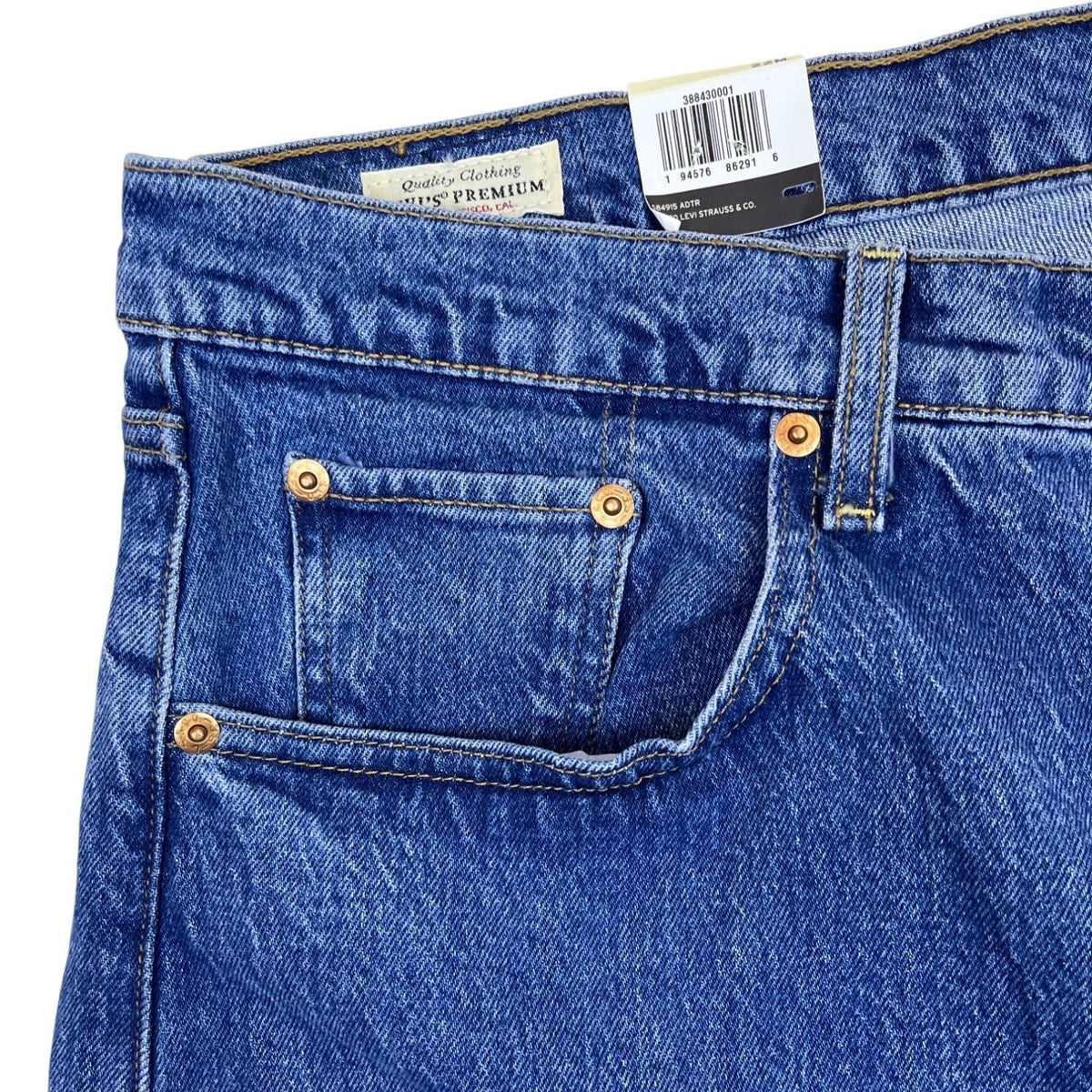 Levis Women Blue Ribcage Straight Ankle Jeans Super High Rise Sz 22W - New