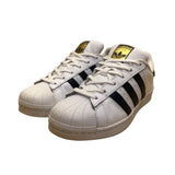 Adidas Men’s White & Black Leather Classic Shell Toe Superstar Sneakers Size 7