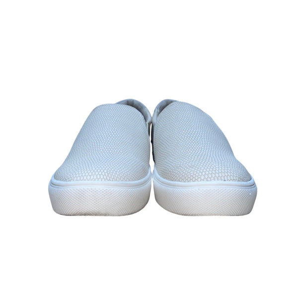 Dr. Scholls Women’s White Embossed Upper Be Free Slip On Nova Sneakers 9.5M