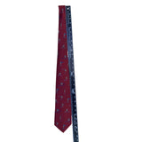 Bert Pulitzer Mens Red Silk Ski Sports Theme Neck Tie Hand Blocked England
