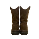Brazos Mens Brown Leather Pull-On Slip-Resistant Sole Western Boots Size 7M