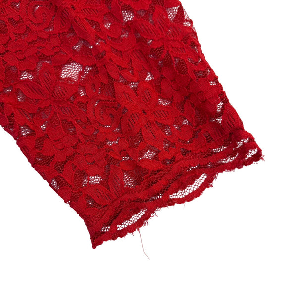 Lane Bryant Womens Red Lace Off-The-Shoulder Knee-Length Dress Size 18 