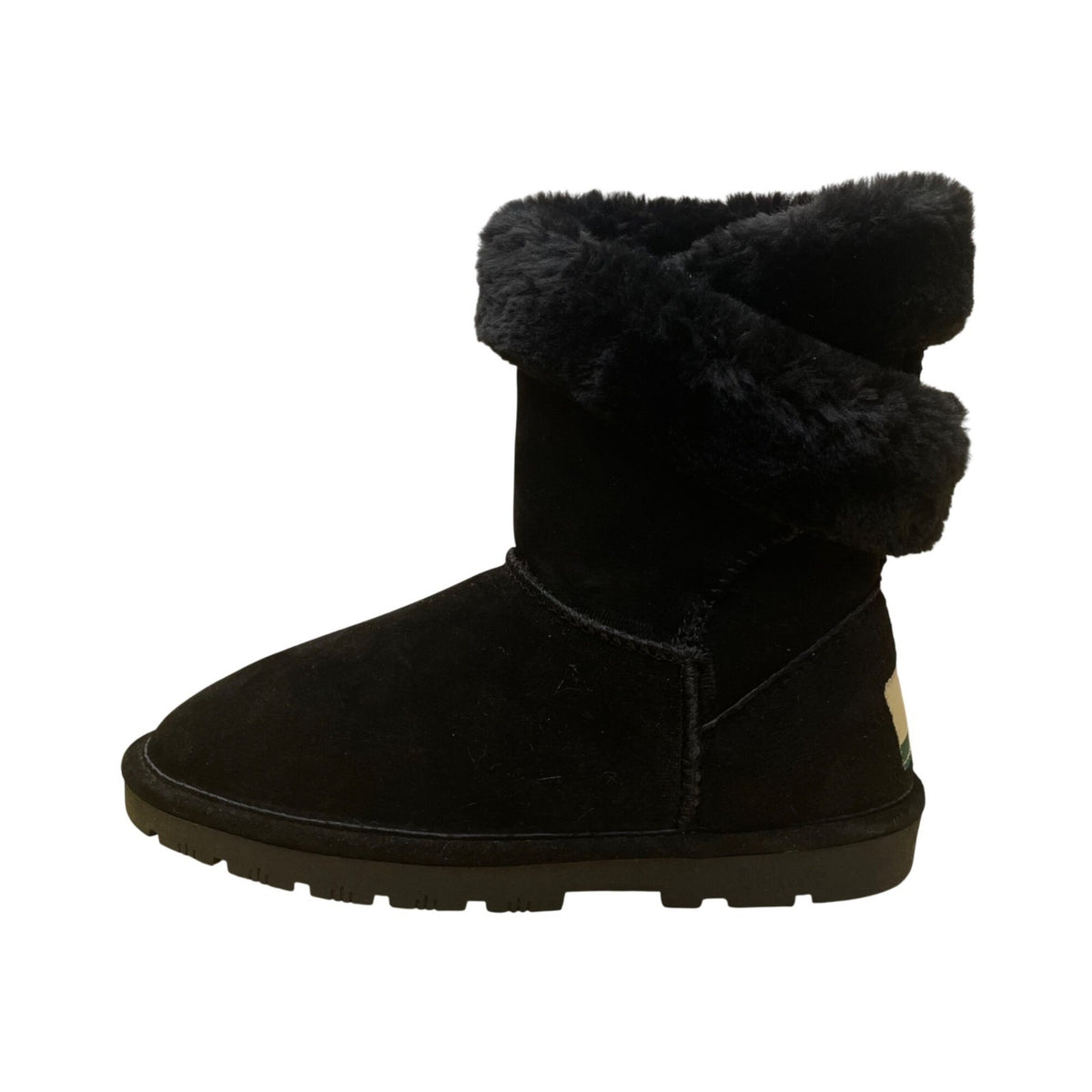 Lamo Women’s Black Suede Fleece-Lined Warm Winter Snow Boots Size 7