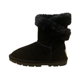 Lamo Women’s Black Suede Fleece-Lined Warm Winter Snow Boots Size 7