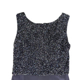 Vie By Victoria Royal Womens Gray Sequin Top & Blazer Formal Dress Set Sz 8