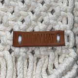 Lucky Hat Women’s White Macrame With Fringe Detail Crossbody Bag