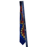 Rush Limbaugh No Boundaries SilBlue & Multi-Color Silk Tie Abstract Leaf Striped