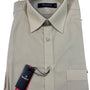Uniworth Mens Beige Cotton Shirt Classic Fit Button-Down Size 45 - New