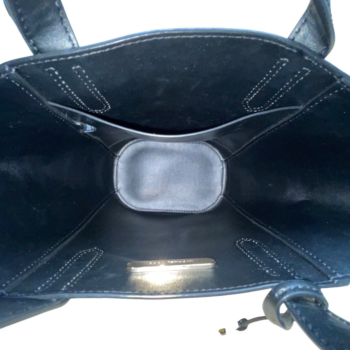 Michael Kors Women’s Black Leather With Logo Accents Portia Small Tote Bag