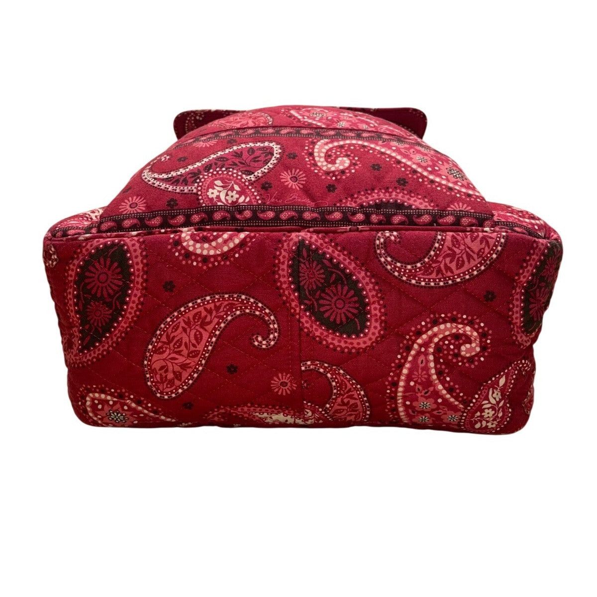 Vera Bradley Women’s Red Cotton Quilted Paisley Print Adjustable Straps Backpack