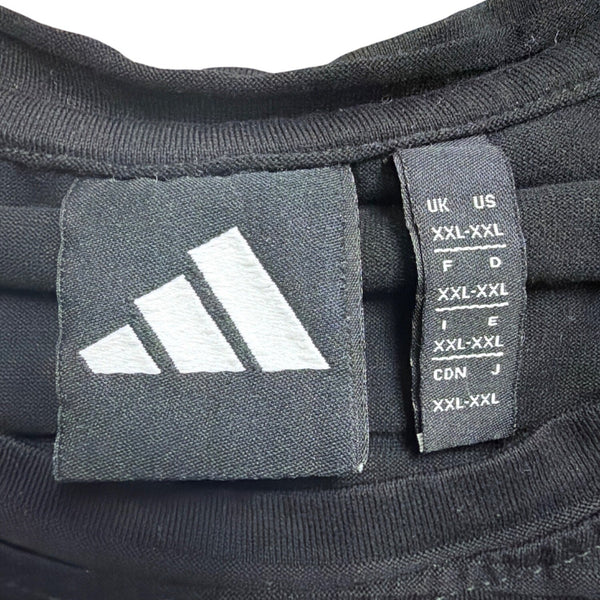 Adidas Mens Black Comfortable Crew Neck T-Shirt With Classic Logo Size XXL