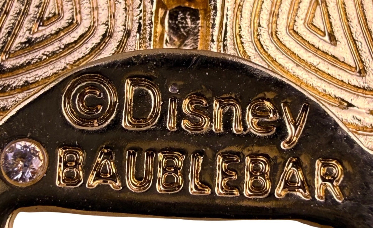 Disney X Baublebar Gold Tone Minnie Mouse Earrings 2021 Crystal Rhinestone Accen