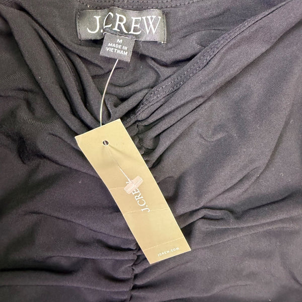 J.Crew Womens Black Ruched Spaghetti Strap Tank Top Size M