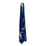 Save The Children  Blue 100% Silk Necktie Peace On Earth Child Design Colorful