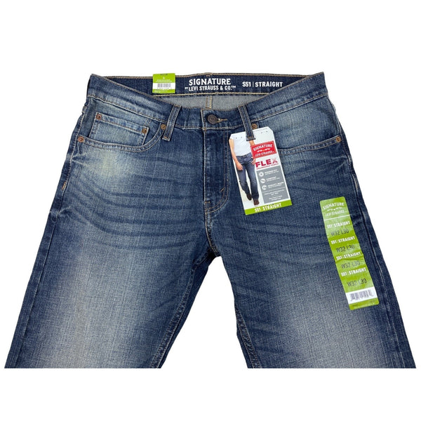 Signature by Levi Men's Flex Straight Blue Jeans Sz 32X30 - NWT