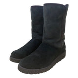 UGG Women’s Black Suede Mid-Calf Slip-On Winter Boots Size 8.5