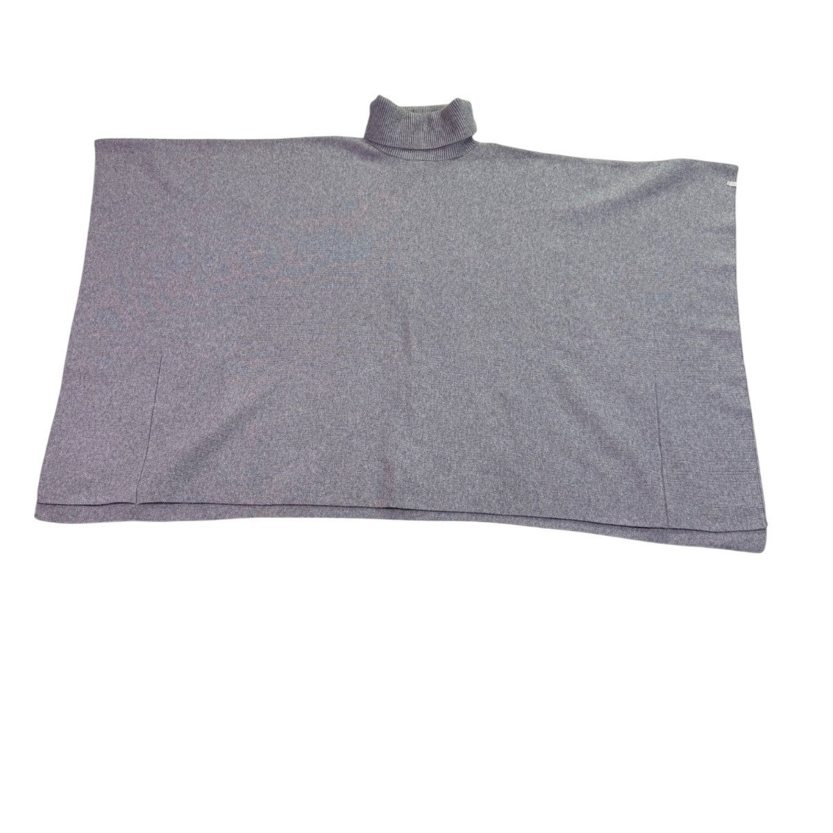 Mer Sea Womens Gray Turtleneck Poncho Adjustable Fit One Size