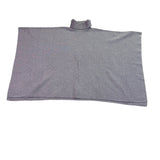 Mer Sea Womens Gray Turtleneck Poncho Adjustable Fit One Size