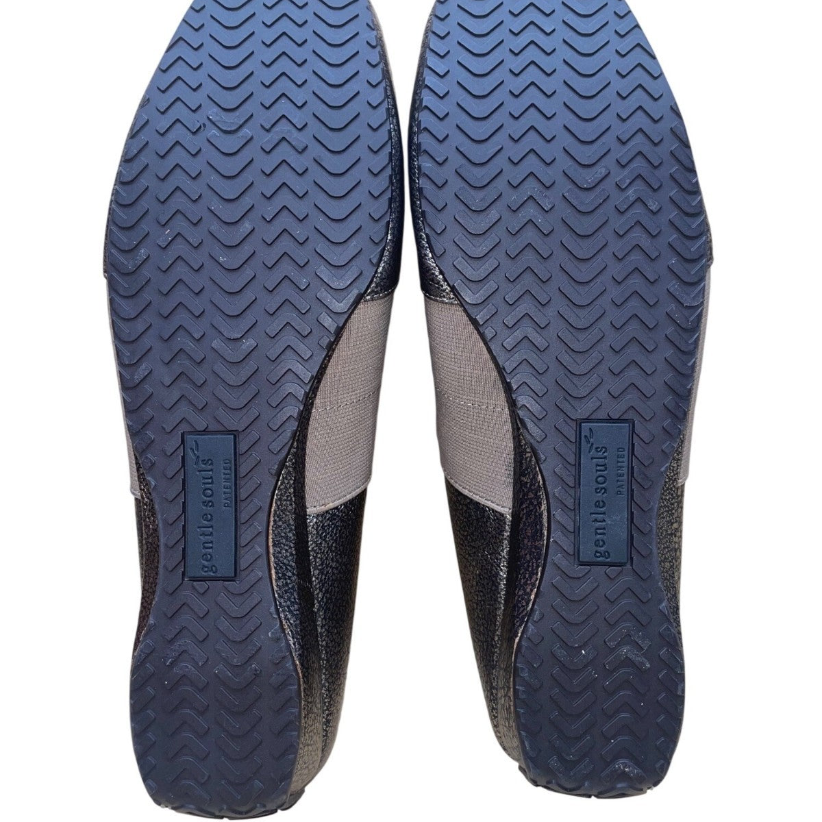 Gentle Souls Women’s Gray & Metallic Leather Slip-On Iso Mule Mules Size 10M