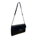 Nine West Women’s Black Patent Leather With Shoulder Chain Strap Clutch